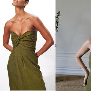 COPY - Mara Hoffman "Yara" strapless green dress